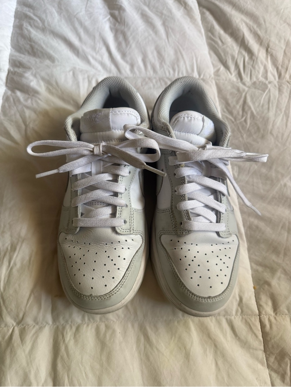 Nike White Air Force Nike white Light Gray Blue Women's Athletic Shoes size 7